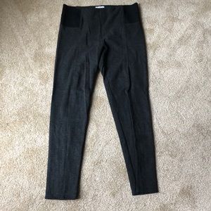 Dark gray pants with stretch waist
